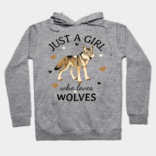 Just a Girl Who Loves wolves Gift Hoodie